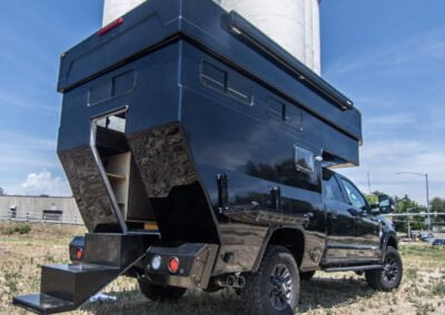 'The Gunnison' Baja Truck Camper - F250 - Rear Stairs